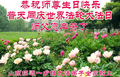 Image for article Falun-Dafa-Praktizierende in ländlichen Gebieten Chinas feiern den Welt-Falun-Dafa-Tag und gratulieren dem verehrten Meister respektvoll zum Geburtstag (24 Grüße)