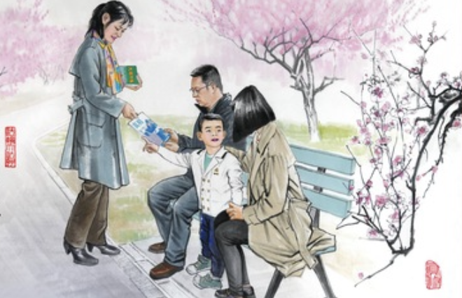 Image for article Touristen mit den Fakten über Falun Dafa bekanntgemacht