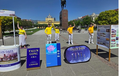 Image for article Zum „25. April“: Kroaten erfahren bei Kundgebung in Zagreb mehr über Falun Dafa