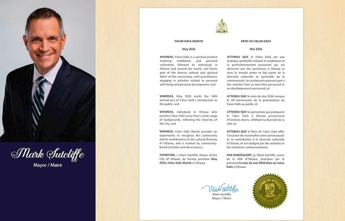 Image for article Bürgermeister von Ottawa verkündet Falun-Dafa-Monat